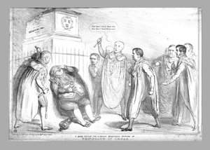Durva terv Caesar halálának nagyszerű történelmi képéhez, 1836.