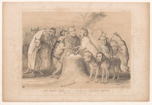 Pact tussen de wolven en de schapen A birkák és a farkasok közötti szerződés. Granville Les Loups et les Brevis után (cím az objektumon) HB Sketches (sorozat címe az objektumon) alkotó: John Doyle