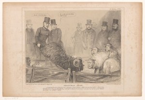 Rajzfilm Lord Brougham fekete kos szerepében Karácsonyi műsor (cím a tárgyon) HB Sketches (sorozat címe az objektumon) alkotó: John Doyle