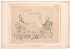 Spotprent op koninklijke huwelijken Meglehetősen éles gyakorlat a diplomáciában, vagy az Entente Cordiale furcsa illusztrációja (cím a tárgyon) HB Sketches (sorozat címe az objektumon) alkotó: John Doyle