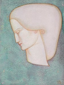 Női fej (akvarell) alkotó: John Duncan