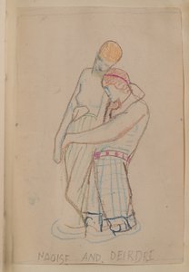 Naoise és Deirdre (ceruza) alkotó: John Duncan