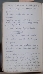 Vázlatfüzet, amely 60 vázlatot és illusztrációt, temperafestékről szóló írásokat és művészeket, köztük Botticellit tartalmaz alkotó: John Duncan