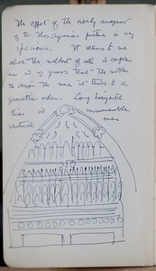 60 vázlatot és illusztrációt tartalmazó vázlatfüzet, írások a temperafestékről és a művészekről, köztük Botticelliről. alkotó: John Duncan