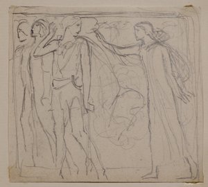 Deirdre három hívása (ceruza) alkotó: John Duncan