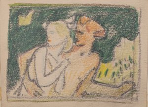 Untitled [Menekülő pár] (ceruza) alkotó: John Duncan