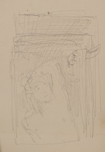 Névtelen [Férfi figura] (ceruza) alkotó: John Duncan