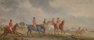 A Quorn-vadászat: A művész és barátai elköltöznek alkotó: John E. Ferneley