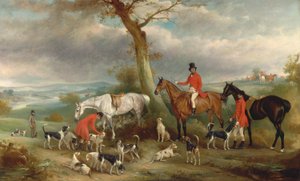 Thomas Wilkinson, M.F.H., a Hurworth Foxhounds csapatával alkotó: John E. Ferneley