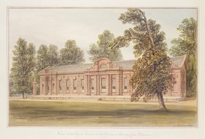 Narancsház vagy üvegház a Kensington-palota kertjében