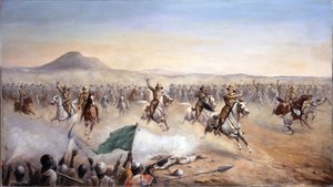 The Charge of the 21. Lancers Omdurmanban, 1898. szeptember 2. (olaj, vászon) alkotó: John Edward Chapman Mathews