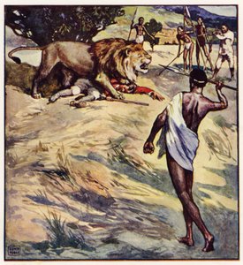 Megfogott a vállamnál, és mindketten együtt jöttünk a földre (színes litho)
