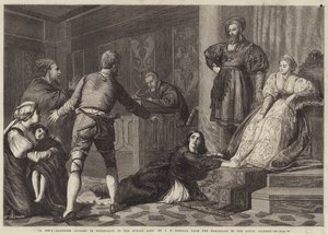 Egy zsidó lánya, akit boszorkánysággal vádolnak a középkorban alkotó: John Evan Hodgson