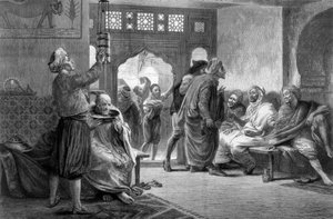 Egy fodrászüzlet Tuniszban, 1875.