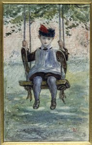 Egy fiú hintán (akvarell) alkotó: John Everett Millais