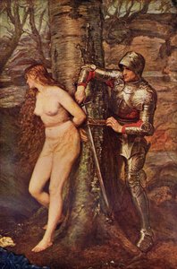 Egy tévelygő lovag – A lovagi romantikus irodalom figurája, A. R. Hope Moncrieff „Romance and Legend of Chivalry” illusztrációja alkotó: John Everett Millais