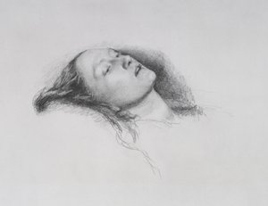 Elizabeth Siddal: Tanulmány az "Opheliához", 1852 alkotó: John Everett Millais