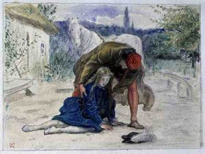 Illusztráció Robert Buchanan (1841-1901) „Maid Avoraine” című verséből, 1862-3 (akvarell) alkotó: John Everett Millais