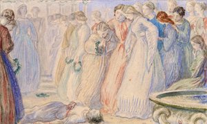 Iphis és Anaxarete, 19. század vége alkotó: John Everett Millais