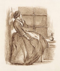 Elveszett szerelem, 1859 körül (toll és tinta) alkotó: John Everett Millais