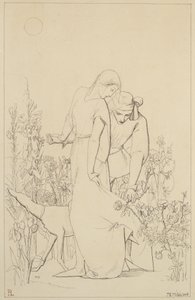 Szerelmesek egy rózsabokor mellett, 1848 alkotó: John Everett Millais