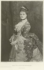 Mrs H L Bischoffsheim (mélynyomás) alkotó: John Everett Millais