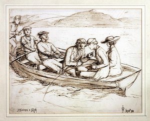 Lazac a mítosz (toll és tinta papíron) alkotó: John Everett Millais