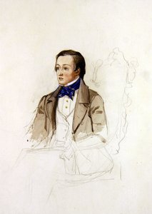 Tanulmány R. Stephens portréjához, Merton College, Oxford, 1850 körül (ceruza és akvarell, papír) alkotó: John Everett Millais
