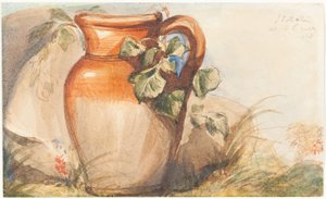 Tanulmány egy kerámia kancsóról [előlap] alkotó: John Everett Millais