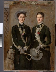 Az ikrek, Kate Edith és Grace Maud Hoare portréja, 1876