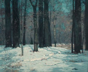 Woods in Winter, kb. 1912. alkotó: John F. Carlson