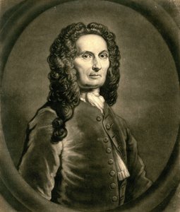 Abraham de Moivre francia matematikus portréja 1667-1754, 1736 alkotó: John Faber