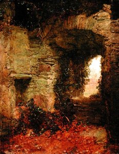 Galloway Keep, 1870 körül (olaj, panel) alkotó: John Faed