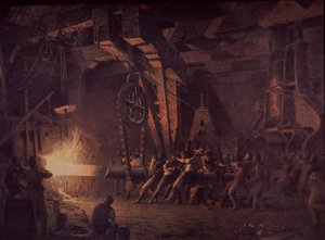 West Point Gun Foundry, a tengely kovácsolása, 1867 körül (olaj, vászon)