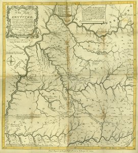 Kentucke térképe..., metszette Henry D. Pursell, nyomtatta T. Rook, Philadelphia, 1784.