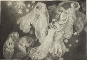Angyalok vezetik a lelket a mennybe alkotó: John Flaxman