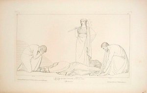 Klütaimnésztra és a kórus alkotó: John Flaxman