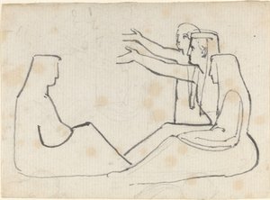 Négy ülő figura alkotó: John Flaxman