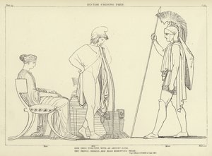 Hector szidja Párizst alkotó: John Flaxman