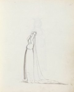 Mrs Siddons mint Constance, 1783 (toll, tinta és mosás papíron) alkotó: John Flaxman