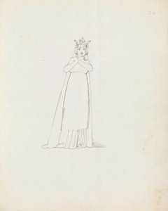 Mrs Siddons mint Constance, 1783 (toll, tinta és mosás papíron) alkotó: John Flaxman