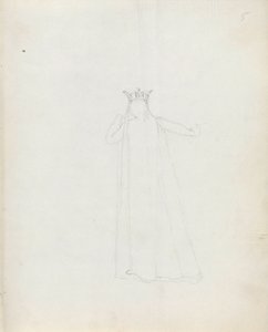 Mrs Siddons mint Constance, 1783 (toll, tinta és mosás papíron) alkotó: John Flaxman