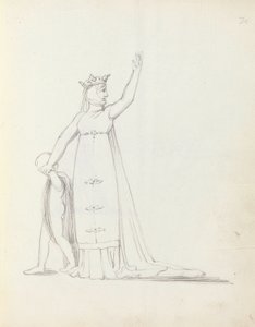 Mrs Siddons, mint Constance a gyermekkel, 1783 (toll, tinta és mosás papíron) alkotó: John Flaxman