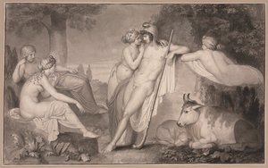 Párizs és Oenone, 1791. alkotó: John Flaxman