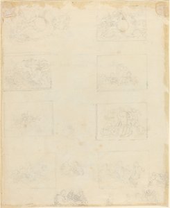 Tanulmányi lap [recto and verso] alkotó: John Flaxman