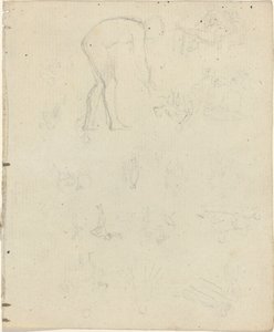 Tanulmányi lap [recto and verso] alkotó: John Flaxman