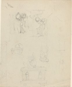 Tanulmányi lap [recto and verso] alkotó: John Flaxman