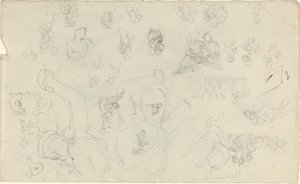 Tanulmányi lap [recto and verso] alkotó: John Flaxman