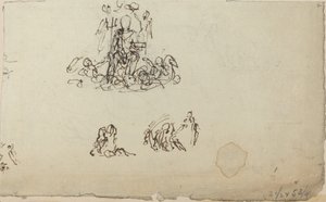 A Neptunusz és a tengeri lények tanulmányozása (?) alkotó: John Flaxman