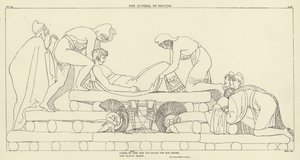 Hektor temetése alkotó: John Flaxman